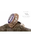 Anneau Alexandrite Or rose rouge 14 carats Bijoux vintage vrc374r